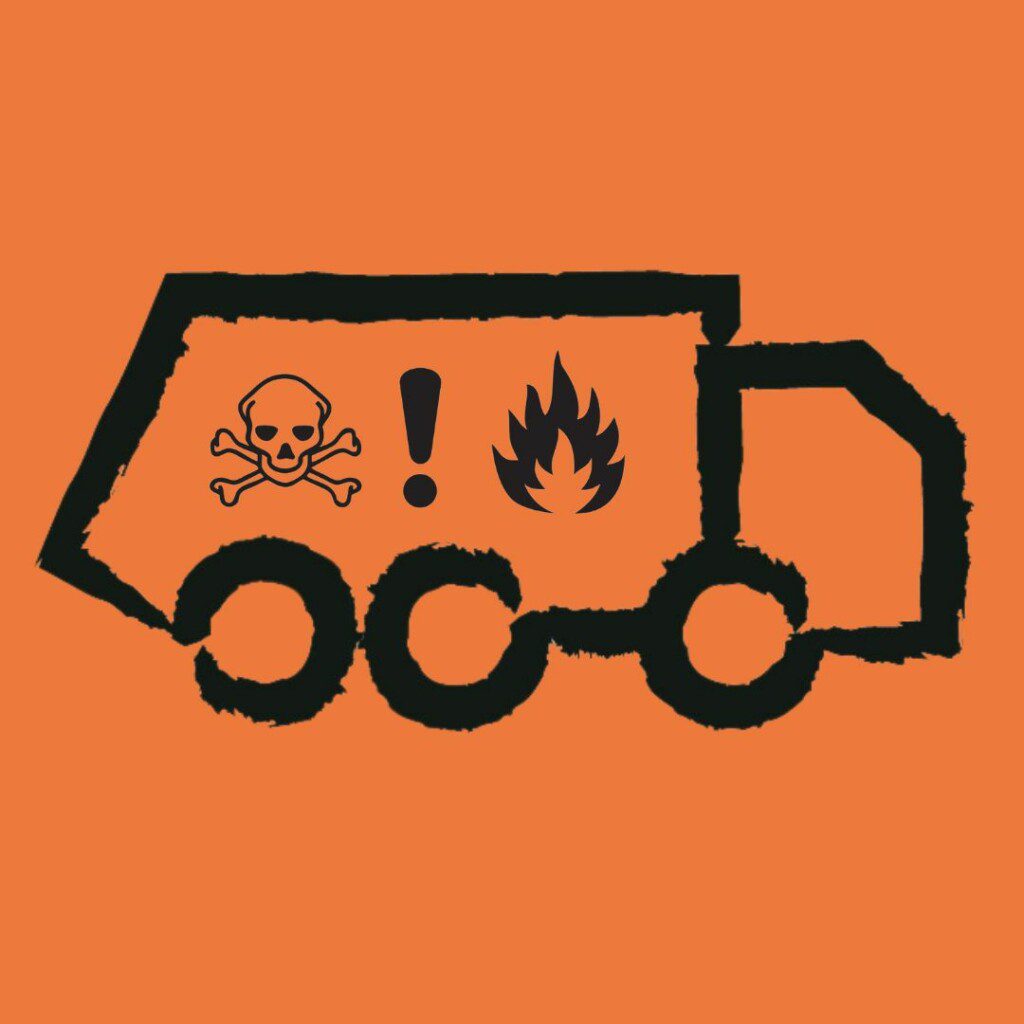 Vaarallisen jätteen keräykset -logo.