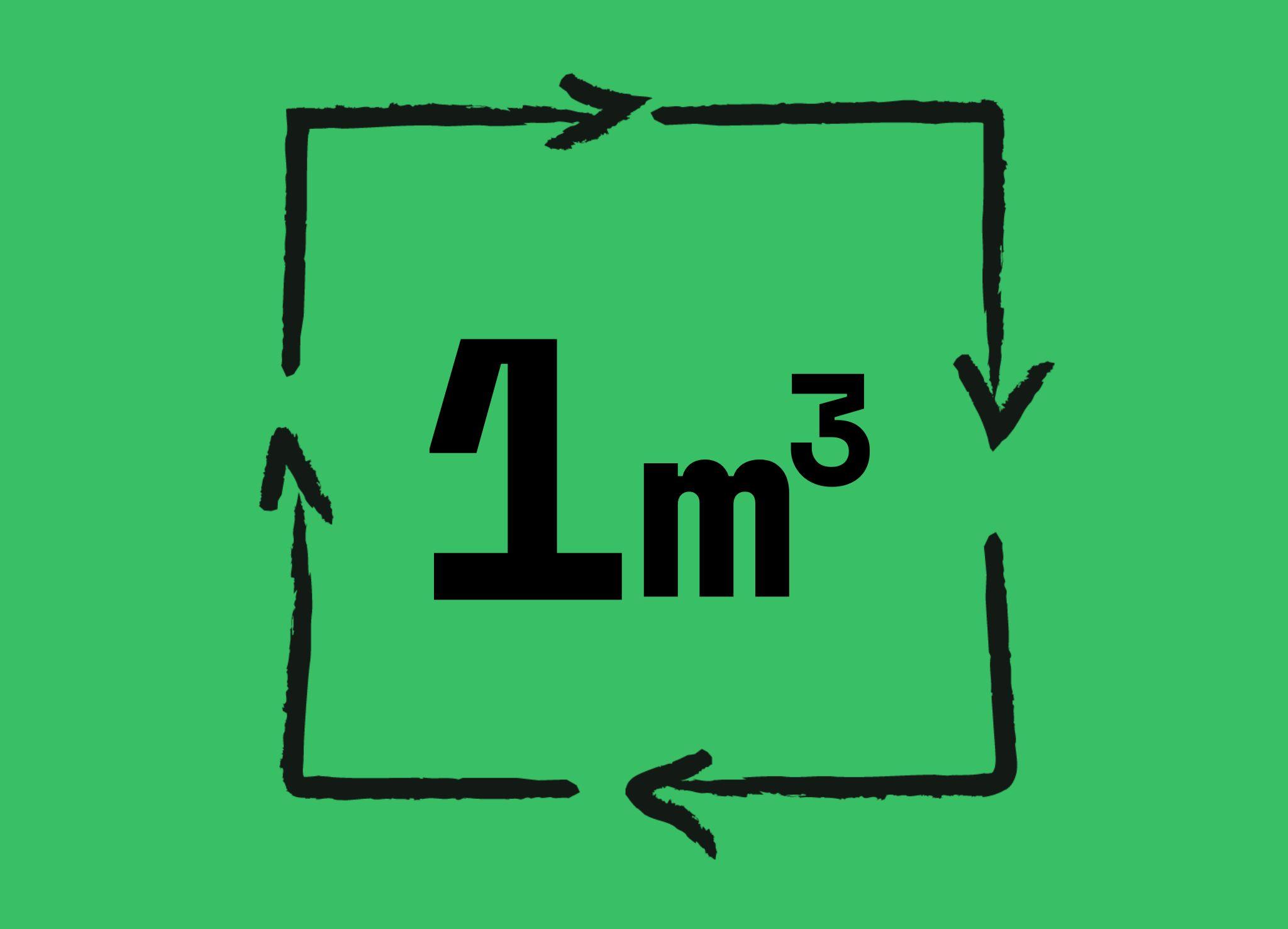 Kuution merkki (1m3)