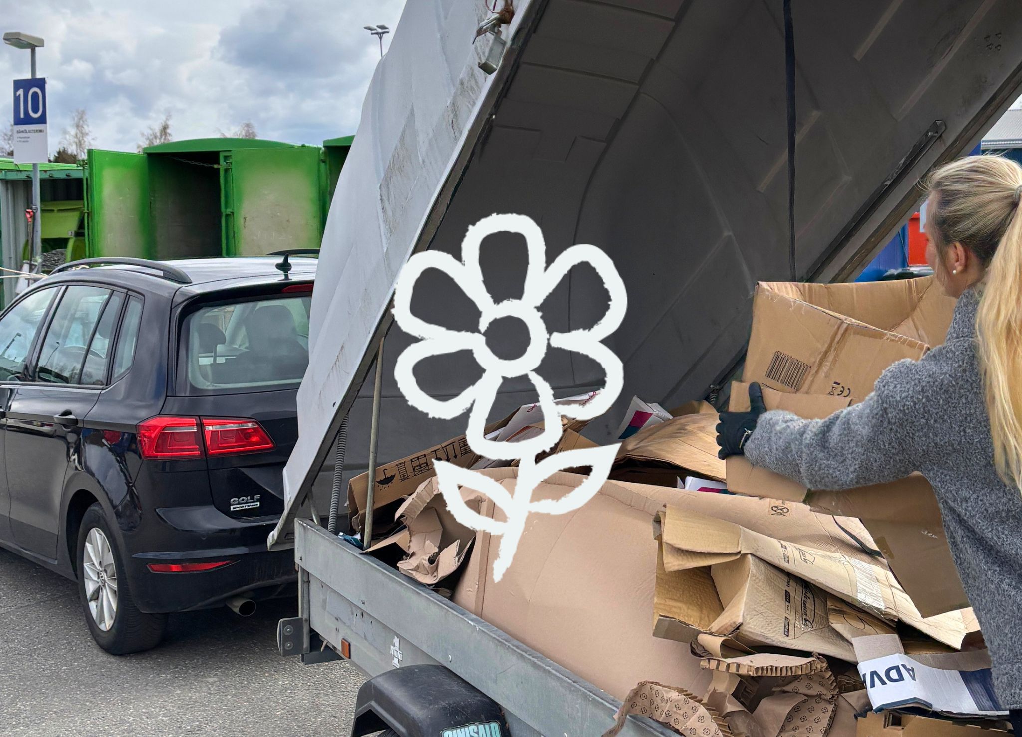 Asiakas lajitteluasemalla