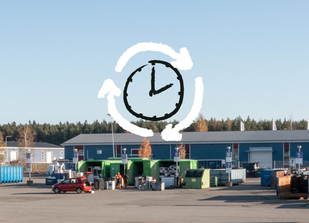 Tiiliruukin lajitteluasema ja piirroskuvat